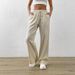 Women's Clothing New Straight Loose Casual Trousers Loose Casual Trousers Mid Waist Solid Color Versatile Wide Leg Trousers_ecoleips.com
