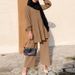 Women Fashion Muslim Hijab Sets Wide Leg Blouse And Pants Set Elegant Solid Color Outfits Spring Autumn_ecoleips.com