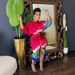 Women's Clothing Off The Shoulder Batwing Sleeve Top And Slit Skirt Two Piece Set Style Printed Top Skirt Separate Women's Clothing_ecoleips.com