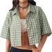 K New Women's Short Five Quarter Sleeved Top Shirt_ecoleips.com