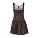 Women's European American Style Patchwork Printed Dress French Lace Trimmed Suspender New 2025_ecoleips.com