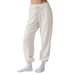Women's High Neck Waffle Knit Pullover Long Sleeve Sweatshirt Casual Sports Pants Set Versatile Loose Fit Autumn Winter_ecoleips.com
