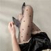 Women's Summer Ultra-thin Anti-snag Pantyhose Polka Dots, Sexy Black Stockings With Small Dots And Heart Patterns_ecoleips.com