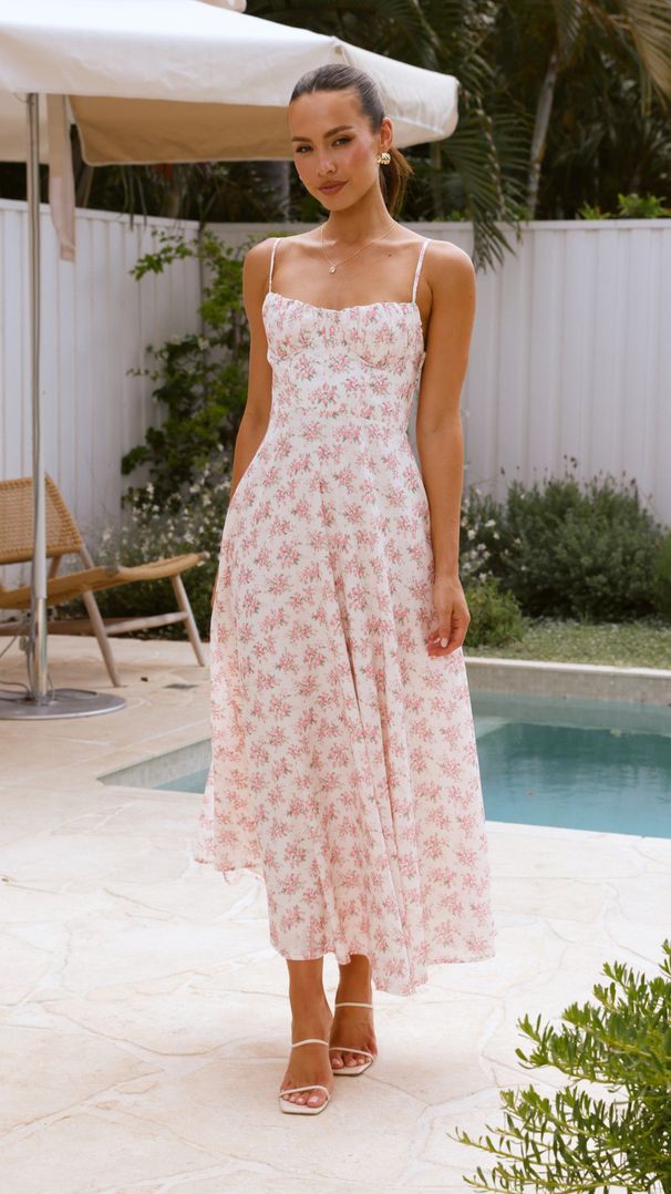 In-stock Cross-border European And American Women's Clothing, New Floral Sexy Strapless Backless Vacation-style Dress_ecoleips.com