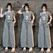 Women's Summer Fashion Set Short Sleeved Straight Leg Wide Leg Pants Loose Casual Two Piece Outfit_ecoleips.com