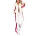 Summer And Autumn Women's Clothing Striped Zipper Top Jacket Sports And Leisure Suit_ecoleips.com