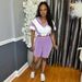 Women's Clothing Women's Color Block Sports Suit Short Zipper Top And Shorts Casual Two Piece Set For Formal & Casual For Women_ecoleips.com