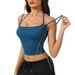 Women's Clothing New Nude Contrast Color Yoga Clothes Top Tight Sports Underwear Women's Spaghetti Strap Fitness Clothes Top Vest_ecoleips.com