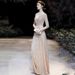 Women's Clothing Golden Temperament Sequins Elegant Dress Skirt Female Host Texture Annual Meeting Gift_ecoleips.com