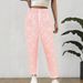 Women's Clothing Women's Jacquard Floral Straight Pants Summer Fashion Casual Pocket High Waist Casual Pants_ecoleips.com