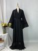Black Islamic Abayas Muslim Women Clothing Turkey Long Robe Moroccan Caftan Islam Kaftan Ramadan Abaya For Women Dubai 2023_ecoleips.com
