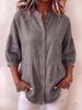 Women's Loose Fit Lantern Long Sleeve Solid Color Pullover Blouse – Casual Summer Top 2026_ecoleips.com