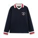 Women's Clothing Personalized Letter Embroidered Polo Color Matching Pullover Sweatshirt Drawstring Color Matching Casual Sports Trousers Suit_ecoleips.com