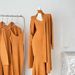 Vintage-Inspired Knit Cardigan & Mermaid Hem Dress Set – Elegant & Slimming Autumn Winter Outfit_ecoleips.com
