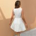European And American Cross-border 2026 Summer New Elegant Sleeveless V-neck Lace Spliced Jacquard Casual Dress_ecoleips.com