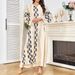 Muslim Dress Women Elegant Muslim Abaya Dress With Sequins – Modest Long Sleeve Middle Eastern Robe For Women_ecoleips.com