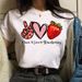 European And American Cross-border Foreign Trade Wholesale Clothing, Peace-themed Round-neck Plus-size Short-sleeve_ecoleips.com