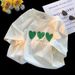 Women's Short Sleeved T-Shirt Heart Shaped Design Summer Thin Unique Sweet Couple Top Beautiful Style New_ecoleips.com