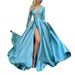 2026 European American Cross-Border Trade New Sexy Deep V-Neck Lace Long Dress With Sequins Train For Banquets And_ecoleips.com
