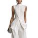 Flowy Fashion Sleeveless Trouser Set Solid Color Stylish Independent Store Shirt Women's Clothing Sets 2026 Europe & America_ecoleips.com