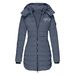 Women's Winter Longline Hooded Coat With Print, Slim Fit Cotton Jacket, Warm & Stylish Outerwear For Cold Weather_ecoleips.com