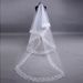 Elegant Bridal Lace Veil – Princess Style U-Shape Wedding Accessory For Bride, White 1.5m/3m, Perfect For Ceremony & Photoshoots_ecoleips.com