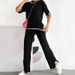 Trendy 3D Print Knit Two-Piece Set - Loose Fit Sleeveless Top & Split Hem Pants | Streetwear Outfit | Spring Collection_ecoleips.com