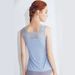 Summer Sexy Lace Trim Tank Top For Women, V-Neck Comfortable Base Layer Camisole, Modal Fabric_ecoleips.com
