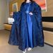 LY10 Women's Muslim Clothing Abaya Simple Rose Flower Outer Skirt Set Long Robe_ecoleips.com