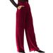 Popular European American Women's Clothing: Suede High-end Loose-fitting Buttoned Straight Wide-leg Pants, Elegant_ecoleips.com