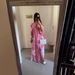 Foreign Trade 2025 European And American Spring/Summer New Elegant V-neck Short-sleeve Printed Slit Maxi Dress_ecoleips.com