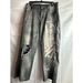 Women's Straight Leg Casual Trousers Loose Fitting Printed Distressed Cropped Jeans Trendy for Export Cross Border Trade Europe And America Wholesale_ecoleips.com