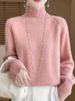 K Women's Half-turtleneck Sweater; New Style With Raglan Sleeves; Loose Innerwear Pullover; Long Sleeves. No Necklace And Bag._ecoleips.com