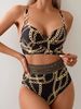 Women's High-Waisted Printed Push-Up Bikini Set Two-Piece Swimsuit For Beach Fashion_ecoleips.com