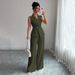 Women's Stylish Sleeveless Two Piece Set European American Straight Leg Pants Import Foreign Trade_ecoleips.com