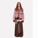 girl Pink Fair Isle Cardigan Coat Women, And Winter, High-End Feel, Lazy Retro Thick Knitted Sweater For Outerwear In Autumn_ecoleips.com