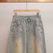 Women's Rhinestone Embellished Wide Leg Jeans High Waisted A Line Retro Versatile Denim For Autumn And Winter_ecoleips.com
