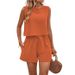 Women's Fashion Two Piece Set Sleeveless Top And Shorts Loose Fitting European And American E Commerce_ecoleips.com