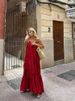 Women Sleeveless Backless Ruffled High Waist Sling Dresses Elegant Pleated Spaghetti Strap Maxi Dress 2025 Vacation Party Robes_ecoleips.com