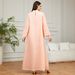 Elegant Long Robe for Women Embroidered Flowers High Neck Loose Fitting Fashionable Classy Banquet Ethnic Style Skirt_ecoleips.com
