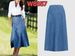 Aria Basics Aria Basics Cross-Border European And American Dark Blue Mid-Length Denim A-Line_ecoleips.com