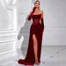 Elegant Korean Velvet Corset Dress With Ribbon Details – Sexy Long Evening Gown For Banquet & Party_ecoleips.com