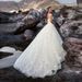 New Sexy V Neck Double Shoulder Trailing Wedding Dress_ecoleips.com
