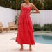 Women's Clothing Holiday Leisure Style Solid Color Small Sling Dress_ecoleips.com