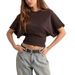 Women's Clothing Summer Women's Short Sleeve T-Shirt Style Round Neck Pullover Solid Color Fashionable Top For Formal & Casual_ecoleips.com