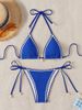 Women's Clothing Sexy Two Piece Bikini Swimsuit Knitted Beachwear For Summer Spring/Autumn Winter_ecoleips.com
