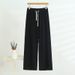 Summer Women's Cotton Viscose Wide Leg Pants Loose Oversized Slimming Straight Leg Homewear Casual Pantalones Mujer_ecoleips.com