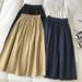 Women Black Skirt Midi High Waist Korean Style Pleated A Line Vintage Clothing 2026 New Summer Casual Fashion Ladies Work Wear_ecoleips.com