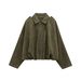 Aria Basics 2025 Spring New Women's Fashion Versatile Suede Textured High-end Pilot Jacket Coat_ecoleips.com