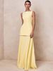 Mozision Elegant Two Piece Maxi Dress Women Fashion Boat Neck Sleeveless Bodycon Pleated Club Party Long Dress Female Vestidos_ecoleips.com